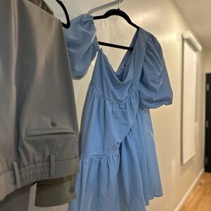 Elegant Blue Women's Dress